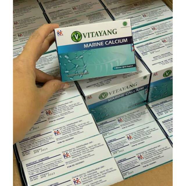 Vitayang Marine Calcium KK Indonesia Kalsium Harian Mencegah Osteoporosis Memperkuat Tulang dan Gigi