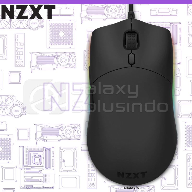 NZXT LIFT Lightweight Ambidextrous Gaming Mouse - Black