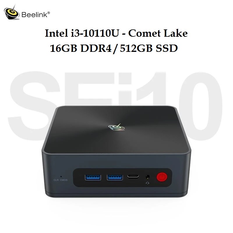 BEELINK SEi 10th Gen Mini PC - 16GB RAM 512GB SSD - Intel i3-10110U