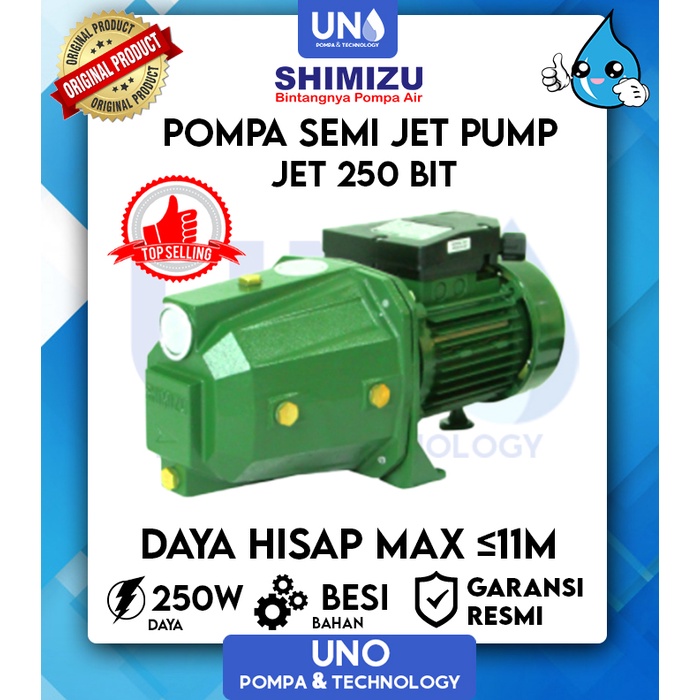 Shimizu Pompa Air Semi Jet Pump JET-250 BIT / JET250BIT / JET 250 BIT