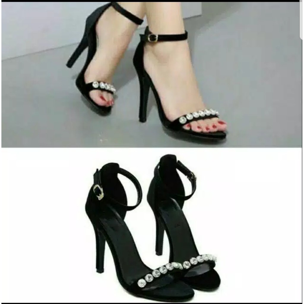 High Hils Wanita Hak Kaca Jely Blakang Jala Karet Terlaris Ee830  FG274 Abbushoes Ak 11 Sepatu Hig