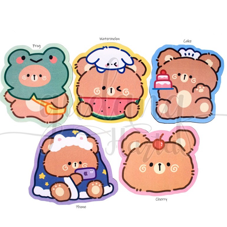 Mouse Pad Cute Bear Anti Slip Motif Beruang Kostum Unik GH 317002