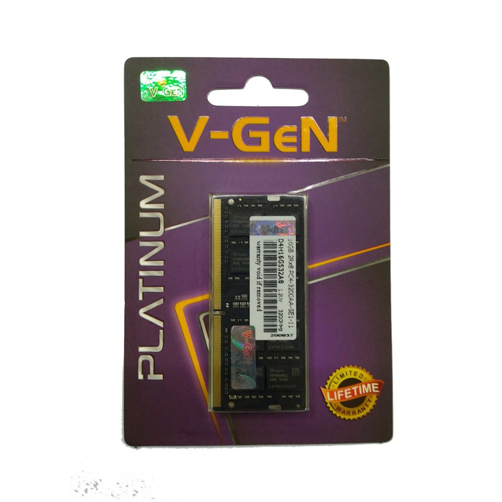 V Gen Sodimm DDR4 16GB PC-25600/3200 VGEN RAM Laptop 3200MHz V-GeN PLATINUM