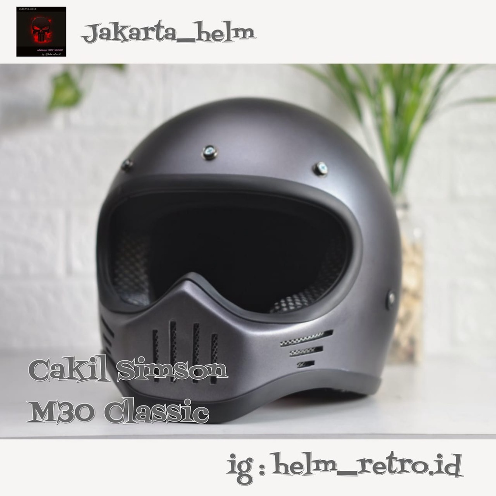Jual HELM CUSTOM CAKIL SIMPSON M30 CLASSIC ( Jakarta_Helm ) Shopee Indonesia