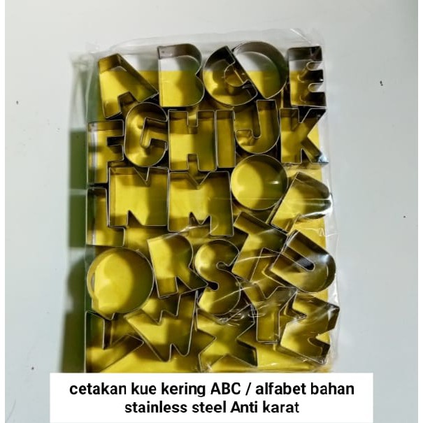 CETAKAN KUE KERING ABC / ALFABET BAHAN STAINLEES STEEL ANTI KARAT