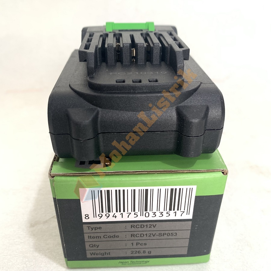 BATERAI BOR CAS RYU 12 V / BATRE RYU CORDLESS RCD 12V BATTERY ASSY