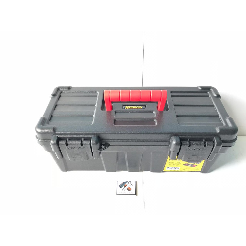 KOTAK PERKAKAS MINI PORTABLE TOOLBOX TRAY TOOL BOX 2 SUSUN SLIM ENGSEL DAN KLIP KUAT