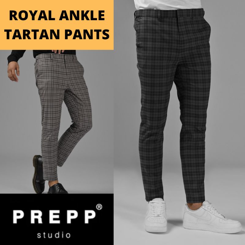 Preppstudio ROYAL ANKLE TARTAN PANTS BY PREPPSTUDIO