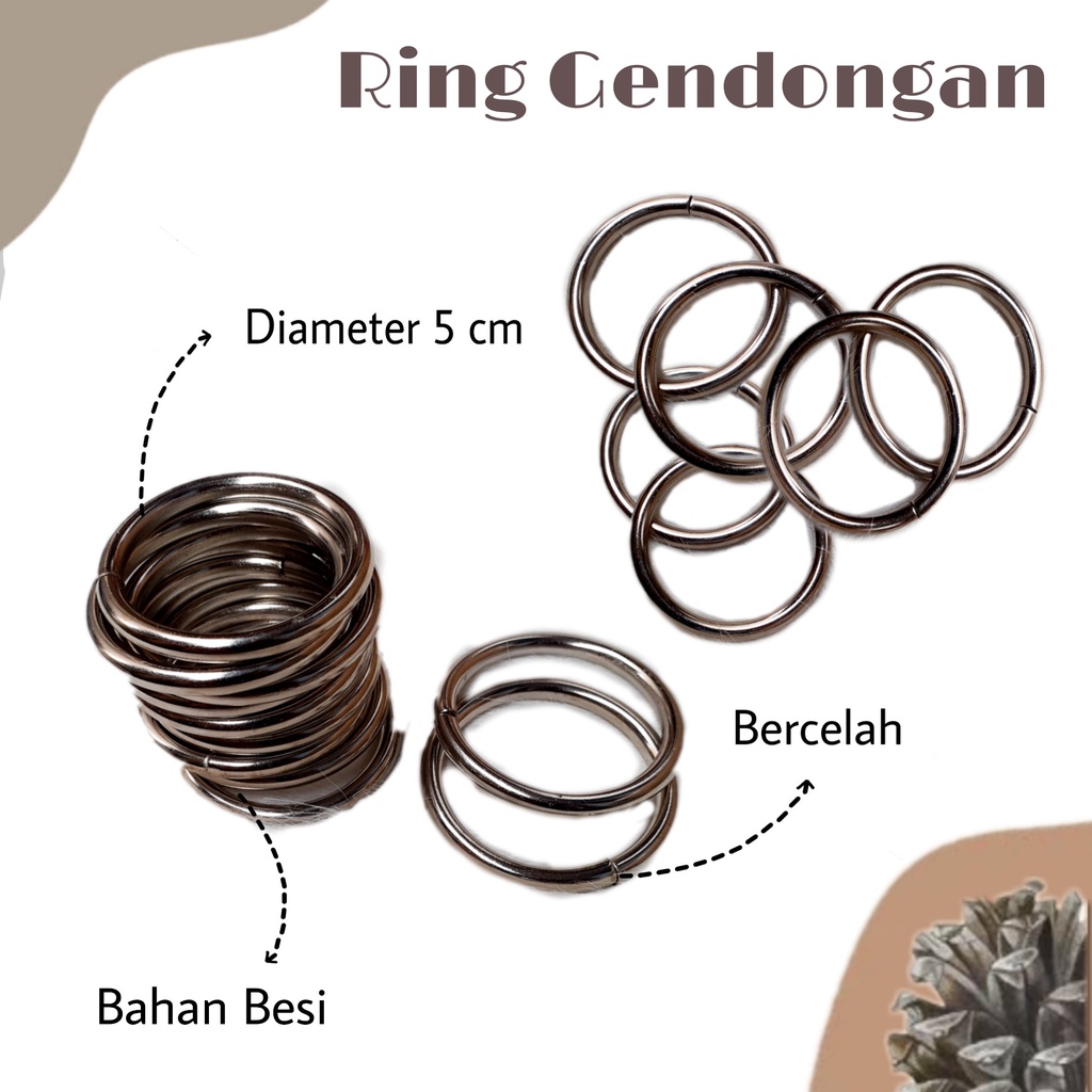 ring gendongan ring besi celah diameter 5 cm dan 7cm