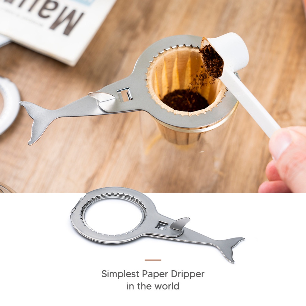 Holder Cangkir Kertas Saringan Kopi Bahan Stainless Steel Dapat Didaur Ulang