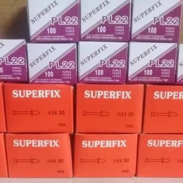 Paku ramset sh30 3cm dan mesiu ungu pl22 isi 1 set 100pcs