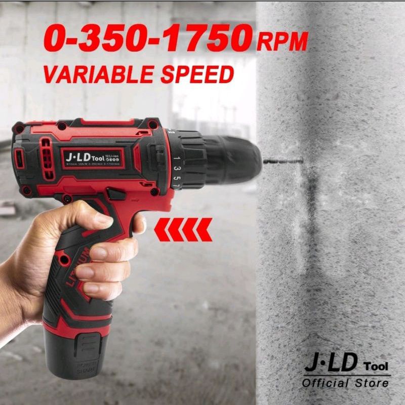 Promo!! Mesin Bor Cordles JLD 12v bor tanpa kabel