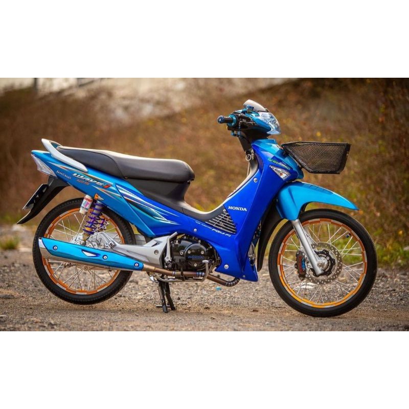 striping thailand wave 125 blue biru 2006 | sticker stiker | supra x | thailook