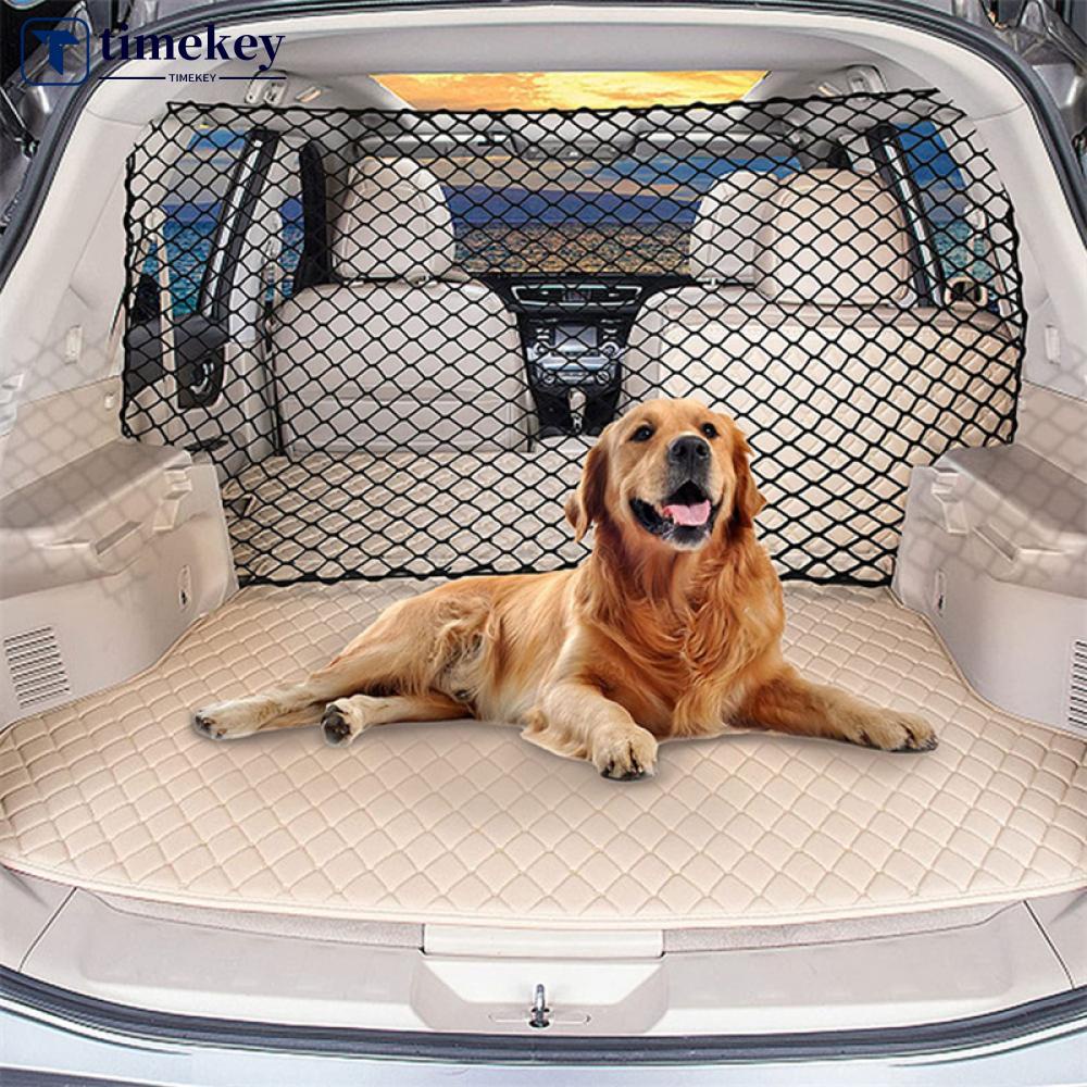 Timekey Jaring Pemisah Jok Belakang Mobil Praktis Untuk Penyekat Anjing Peliharaan B4E8