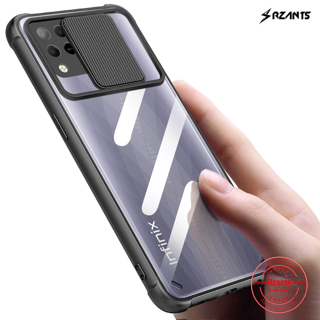 Case Infinix Hot 10S Armor Slide Transparent Premium Casing