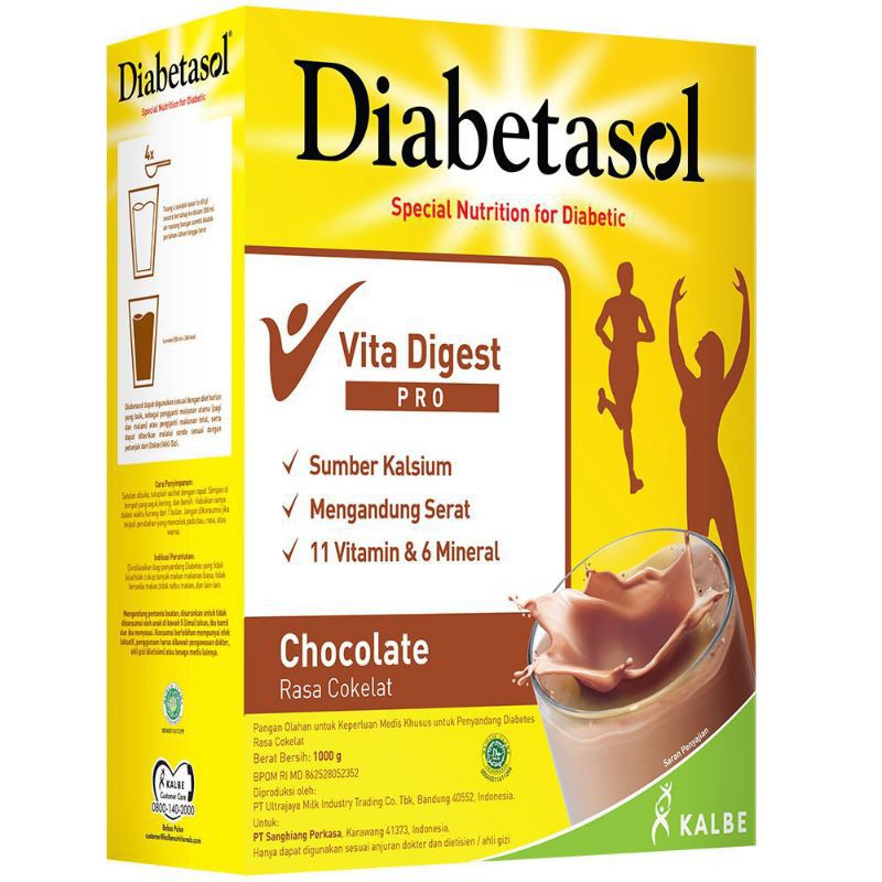 DIABETASOL 950 GR SUSU DIABETES VANILLA COKLAT TERMURAH