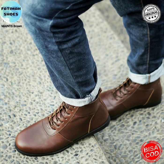 FATIMAHSHOES - Sepatu Kulit Casual Pria Original Sepatu Kasual Kulit  Pria Sepatu Kerja Pria Sepatu Formal Pria