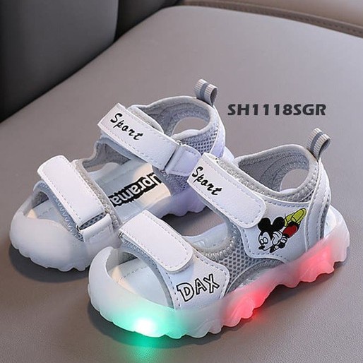 CHUGBOG SEPATU ANAK BALITA MICKEY MOUSE SPT120 UNISEX - sepatu sandal lampu mickey putih ank balita led walker shoes COWOK CEWEK