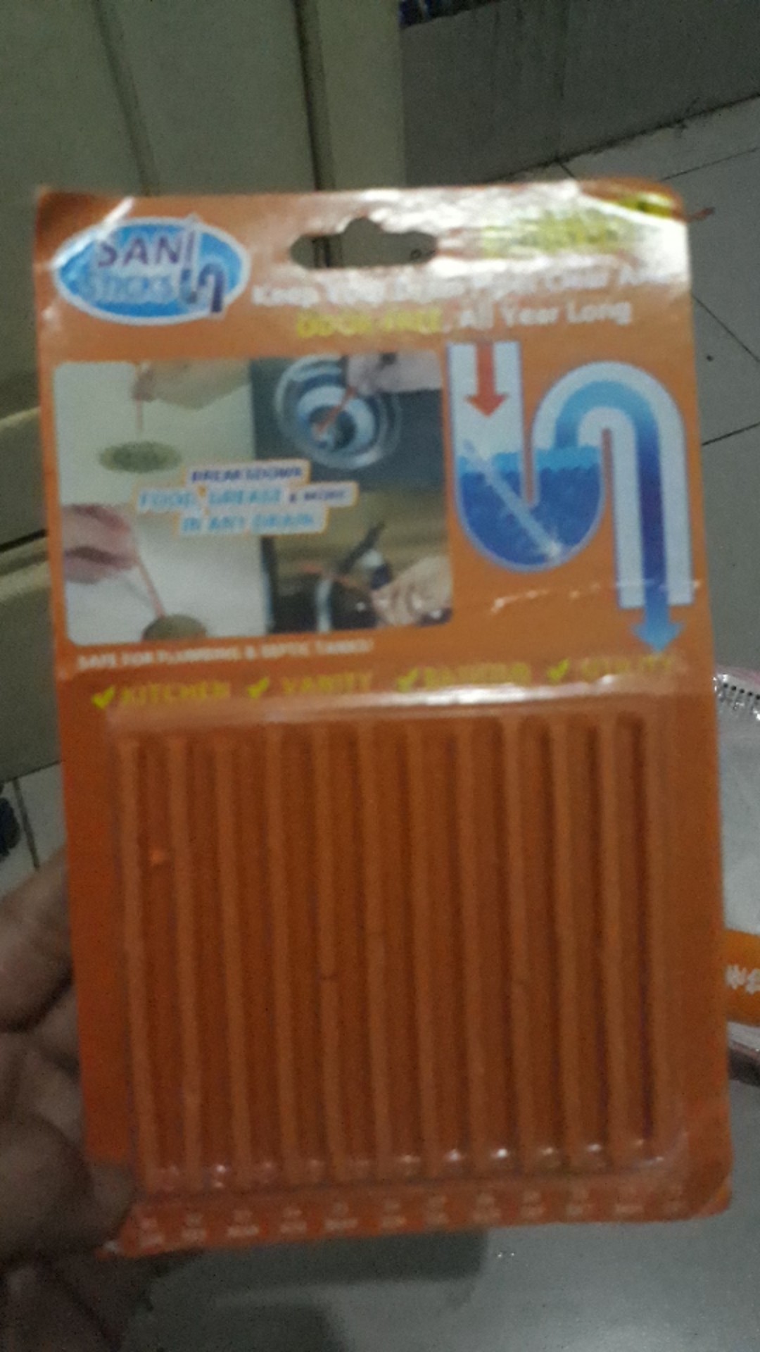 Sani Stick Untuk Wc 1 Pack 12 Pcs/stik Pembersih Pipa Pembuangan/stick Drain Cleaner