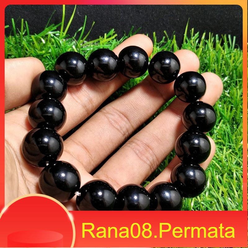 batu gelang black onix natural