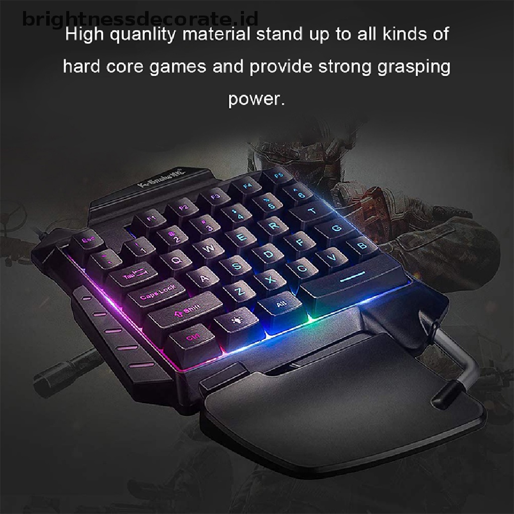 (Birth) Keyboard Gaming Mekanik Satu Tangan Dengan Lampu Rgb