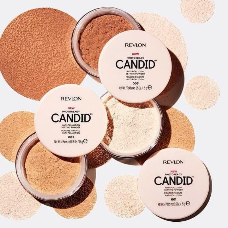 Revlon New Photoready Candid Anti-Pollition Setting Powder /Revlon Candid Loose Bedak Tabur