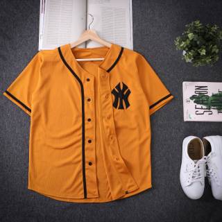 Baju baseball Jersey baseball Pria Wanita NY orange