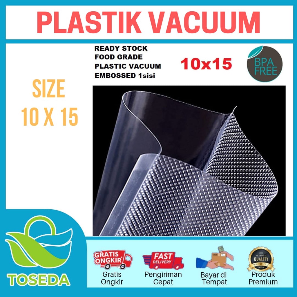 Jual Plastik Vakum Makanan Embos Plastic Vacuum Bag Emboss Food X Cm