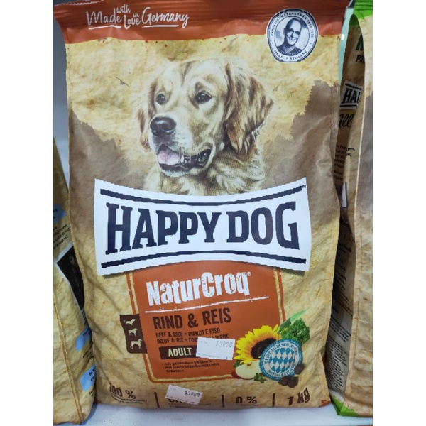 Happy Dog Naturecroq Rind and Reis 1kg