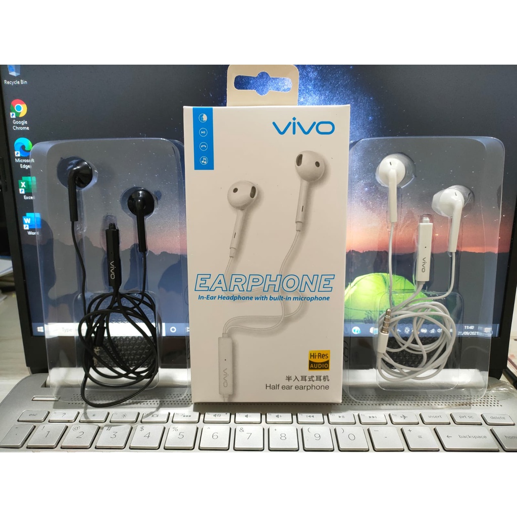 Handfree Original Oppo Vivo Earphone Original Oppo Vivo headset  Hf  Original Packing