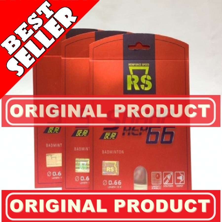 SENAR BADMINTON SENAR RAKET RS SHARP REP REPULSION 66 ORIGINAL - DUS MERAH