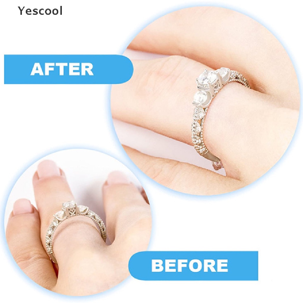 Yescool 5pcs Invisible Transparent Spiral Based Ring Sizer Adjuster  Resizing Jewelry .