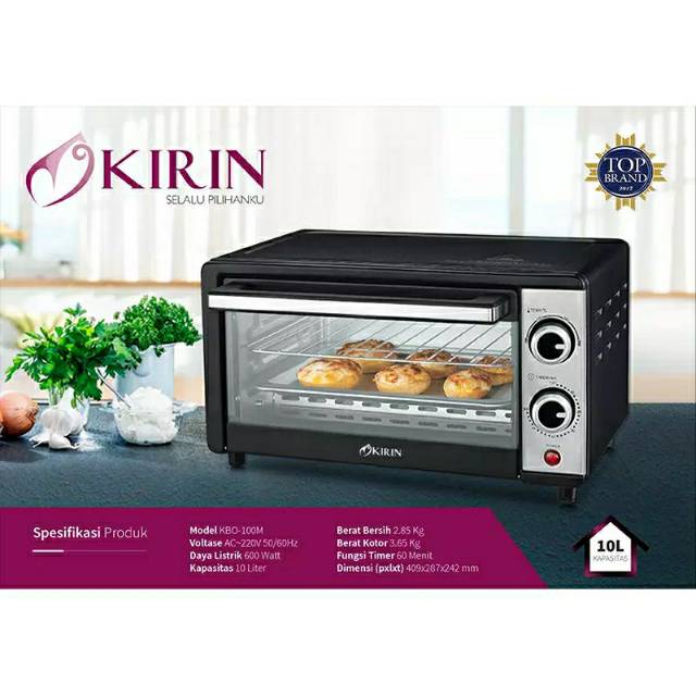 Oven Listrik Kirin KBO-100M [10 LITER]