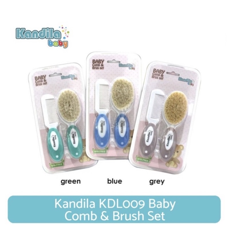 Kandila KDL009 Sisir Rambut Bayi Bulu KANDILA Brush dan Comb Set Baby Kado Melahirkan Hadiah SISIR BAYI BULU HALUS SISIR GERIGI LEMBUT