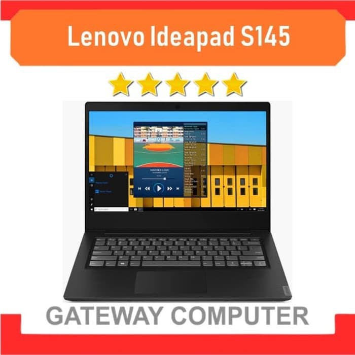 Laptop Lenovo Ideapad S145 Intel 4205U 4GB 256GB SSD 14 HD Windows 10 Hitam
