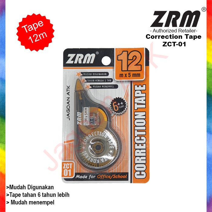 

Correction Tape / Tip-X Kertas (5mmX12m) ZRM ZCT-01 (12 Meter)