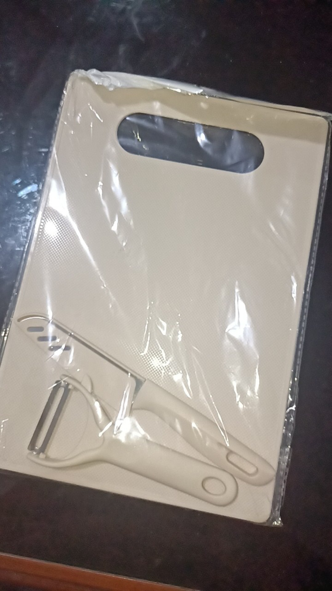 Pisau Set Talenan 3 In 1 Pengupas Kulit Buah Sayur Serbaguna Stainless