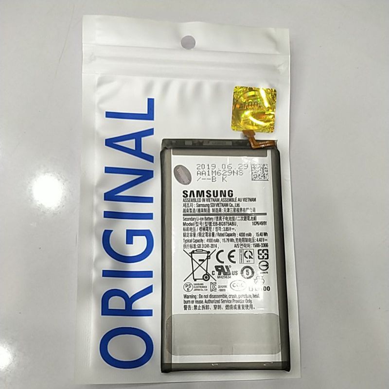 baterai original samsung S10 plus.4100mah