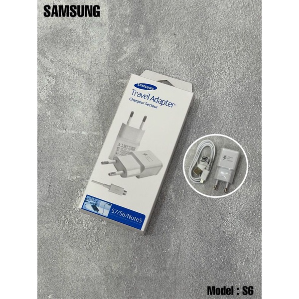 CHARGER SAMSUNG ORIGINAL 100% 15W GALAXY NOTE 4/NOTE 5/S6/S7 TRAVEL ADAPTER