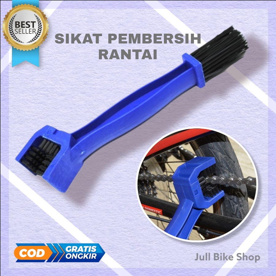 Sikat rantai sepeda pembersih penyikat motor chain cleaner biru