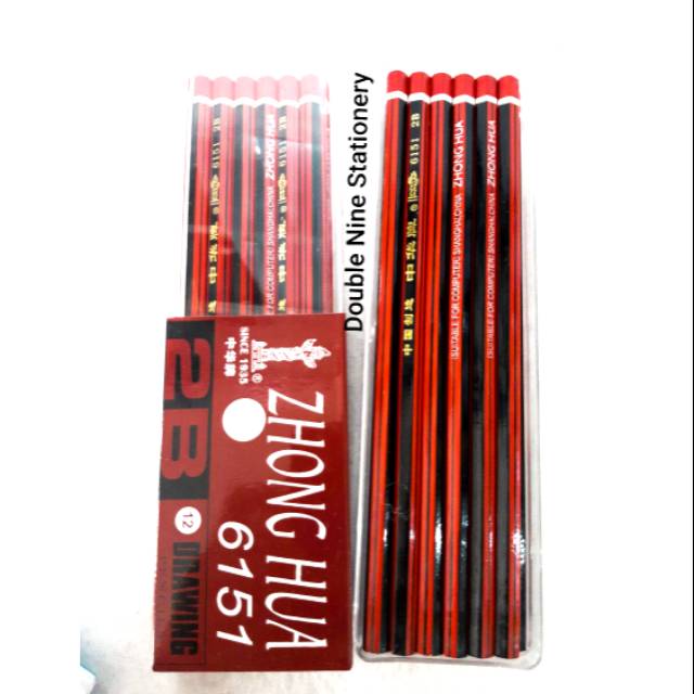 

Pensil 2B merk Zhong Hua 6151 box mika