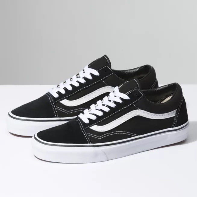 Promo Sepatu Old Skool Classic Black White DT oldskool Hitam terlaris pria wanita