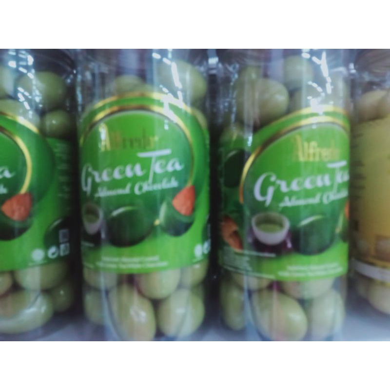 

Cokelat Alfredo Almond rasa Green tea 280gr