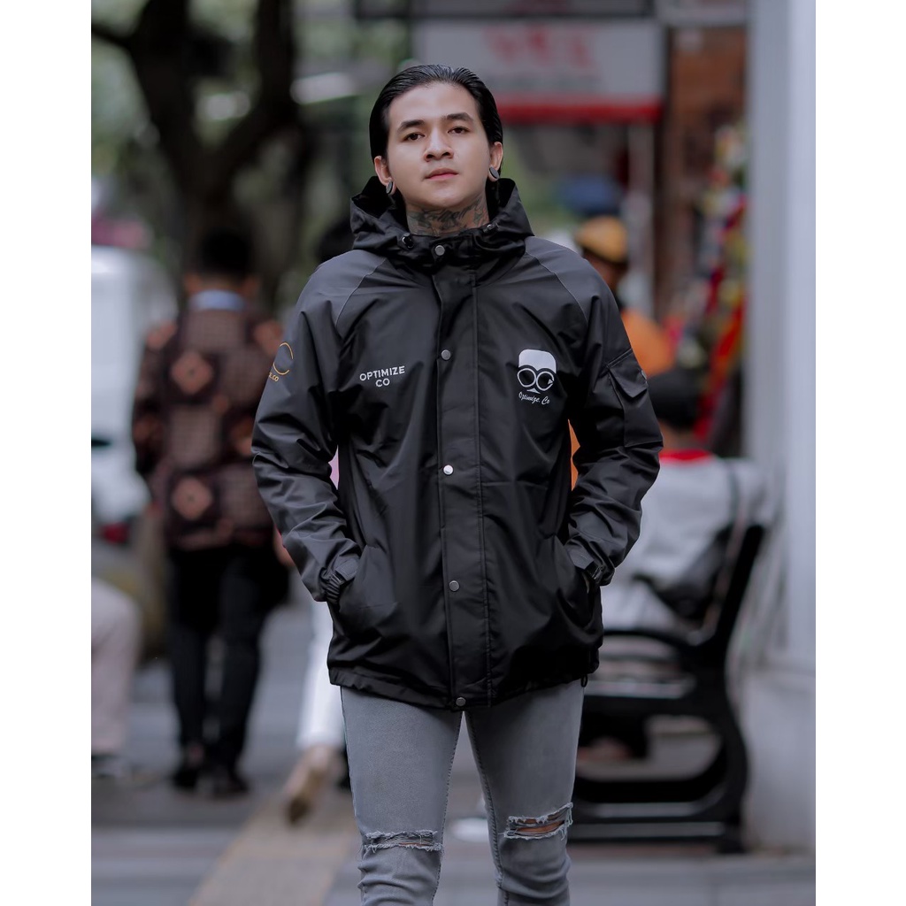 Jacket Pria Waterproof Jaket Parasut Genious Casual Anti air Terbaru