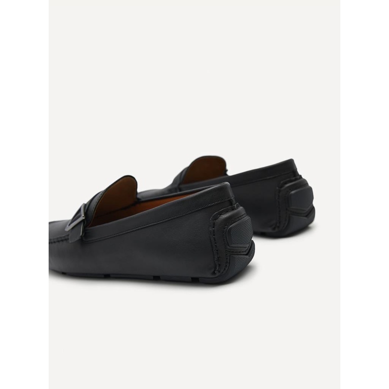 SEPATU PANSUS KULIT PEDRO PRIA ORIGINAL LOAFER BRANDED HITAM PM166