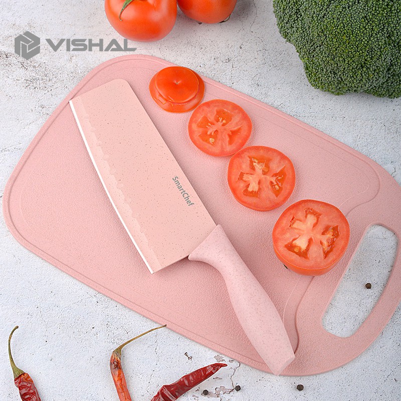 VISHAL 7 IN 1 Pisau + Talenan Masak Set Bahan Keramik Best Quality/Smart Chef/VS  | Pisau Dapur Set