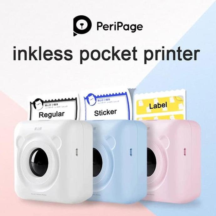 

PERIPAGE/PAPERANG A6 BLUETOOTH 58MM THERMAL PHOTO PRINTER POCKET - Biru Muda