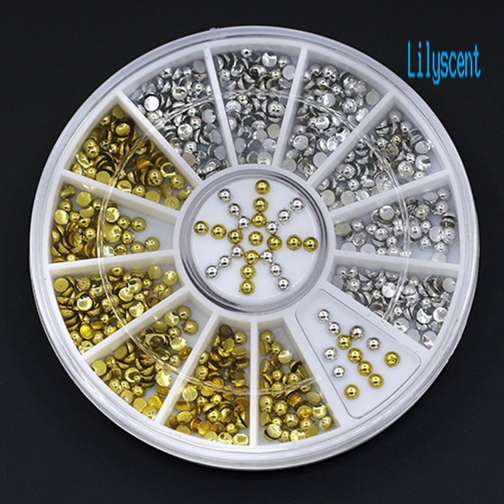 12 Roda Dekorasi Nail Art Bahan Akrilik Ukuran 2mm