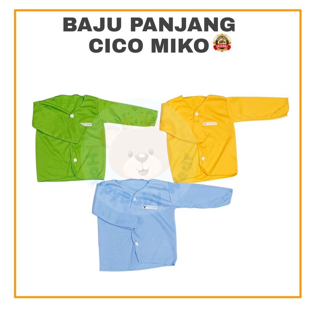 Baju Bayi Newborn Pendek/Panjang/Buntung 0-6 bulan/cico miko-BAJU PANJANG CIMIKO