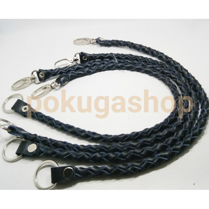 tali gantungan kepang/tali dompet /gantungan kunci kepang /kulit asli